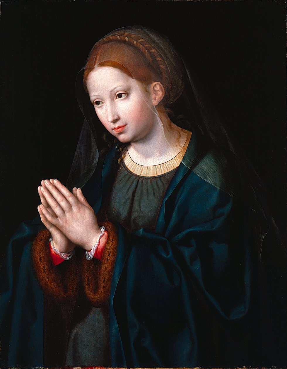 A Szűz az imádságban alkotó: Joos van Cleve