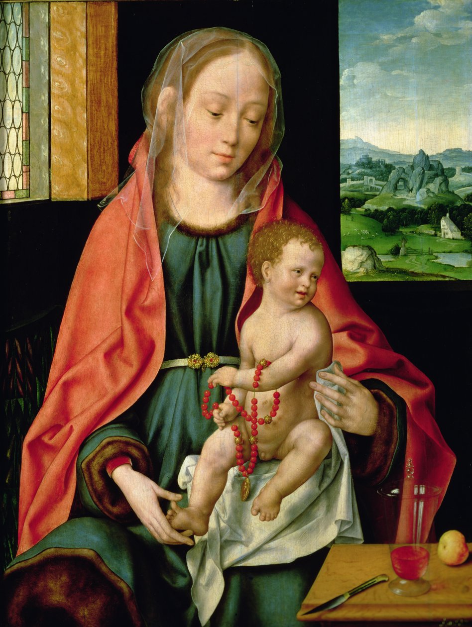 Szűz és gyermek, 1530 (panel) alkotó: Joos van Cleve