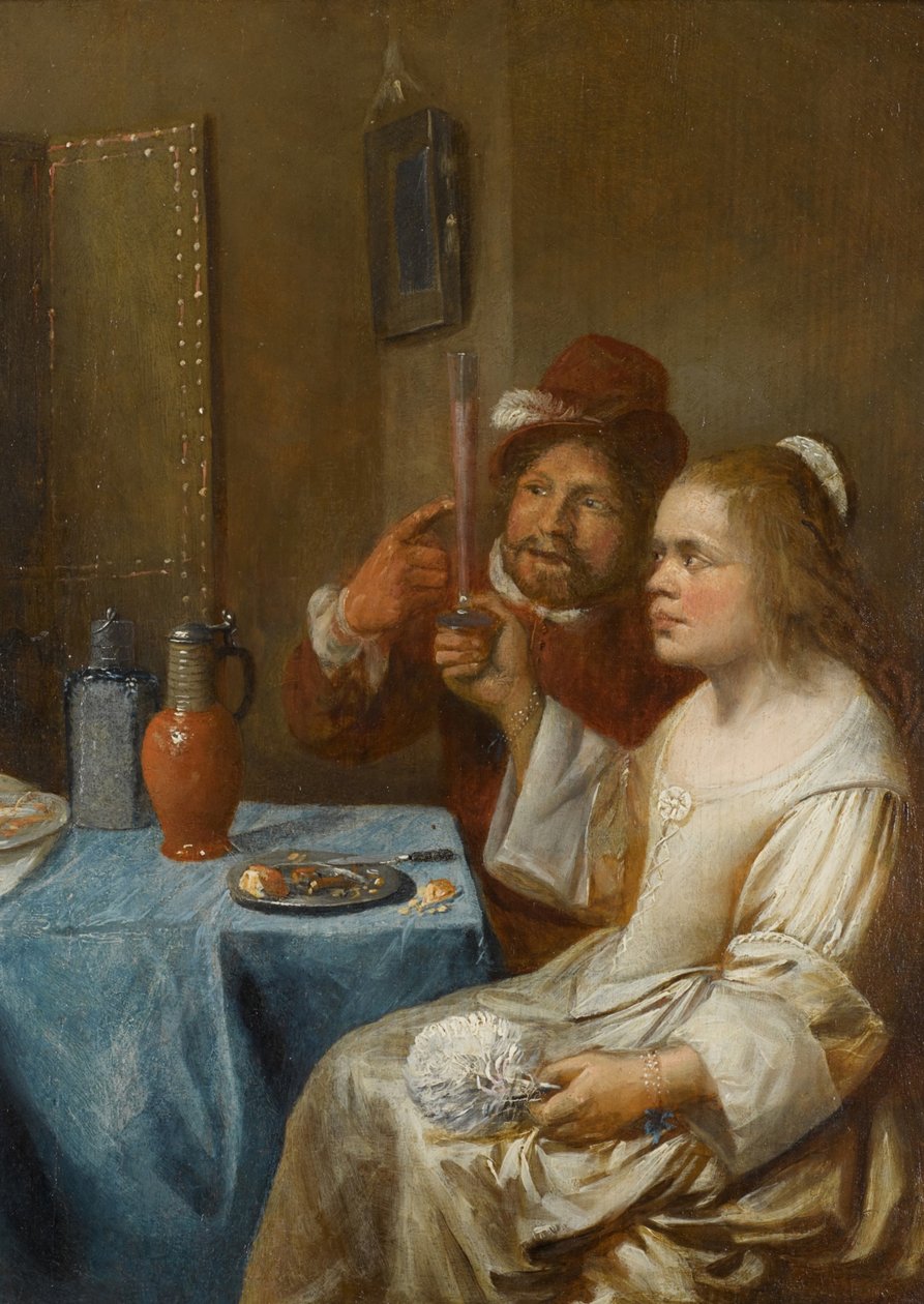 Egy borivó pár alkotó: Joos van Craesbeeck