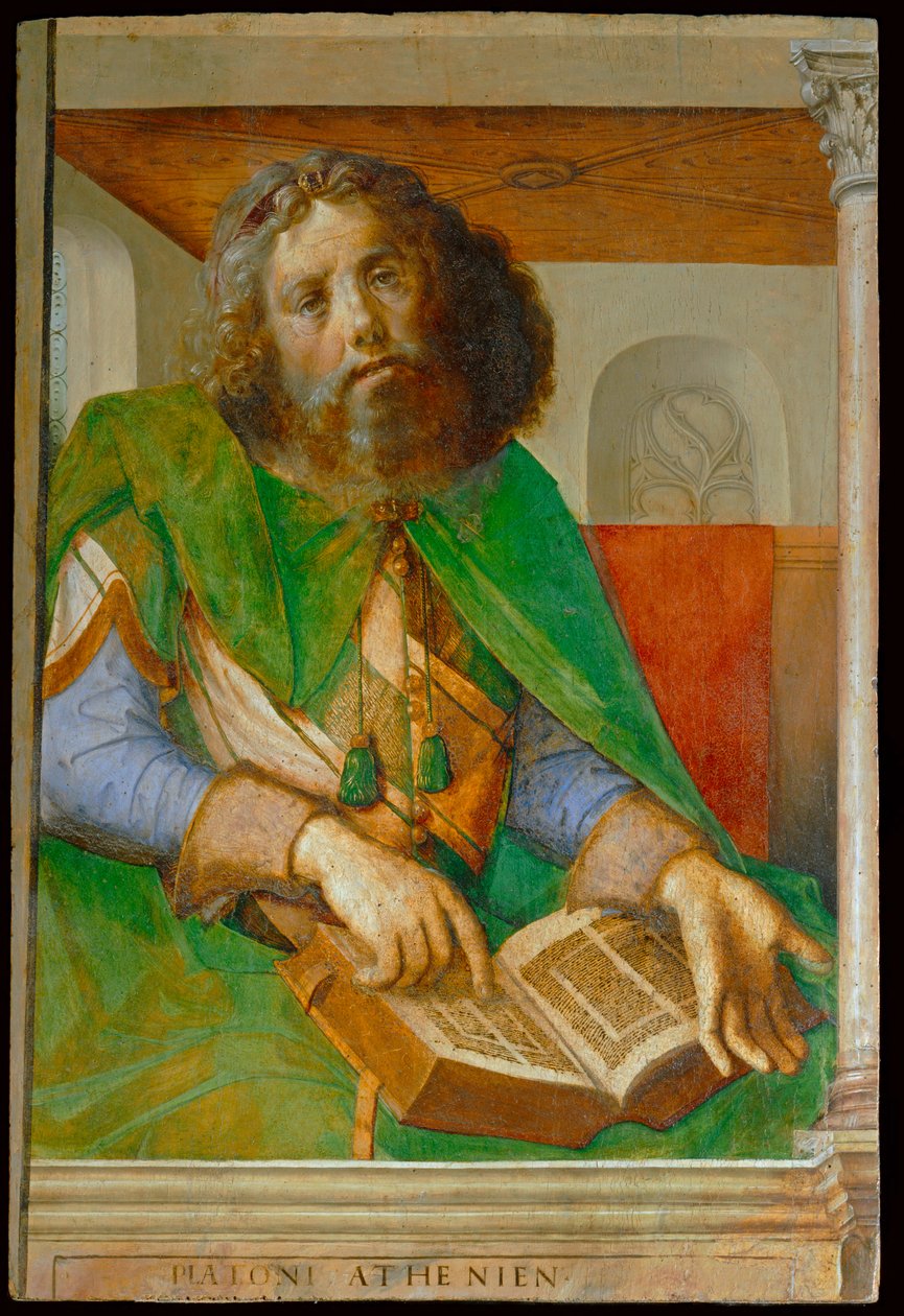 Platón, görög filozófus ... alkotó: Joos van Gent (fl.1460 75)