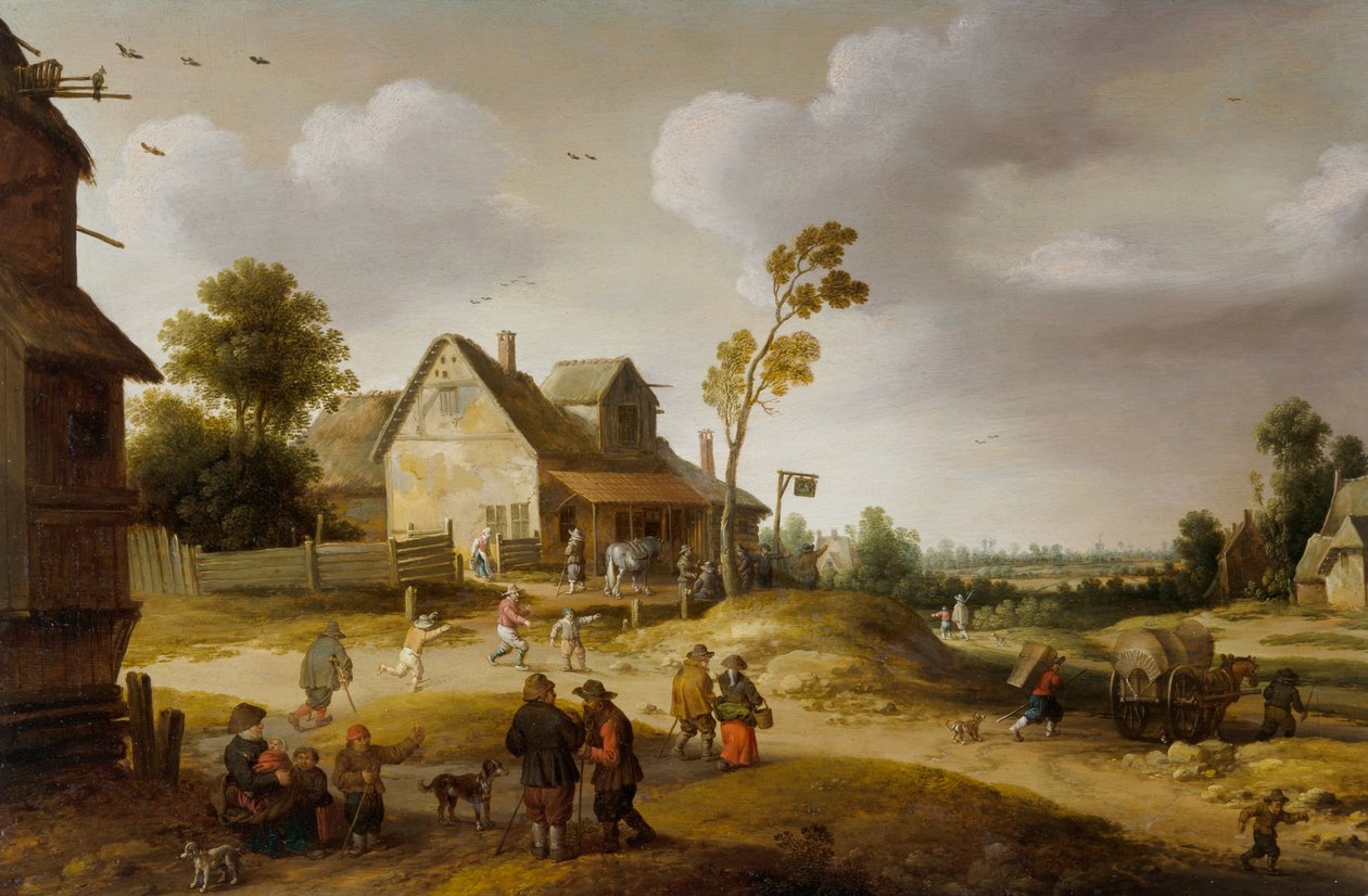 Falusi jelenet alkotó: Joost Cornelisz. Droochsloot