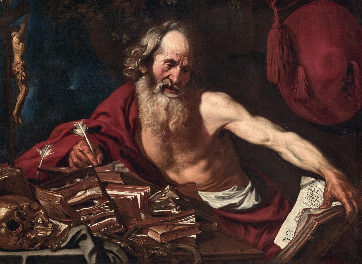 Szent Jeromos cellájában, 1654. alkotó: Joost Van de Hamme