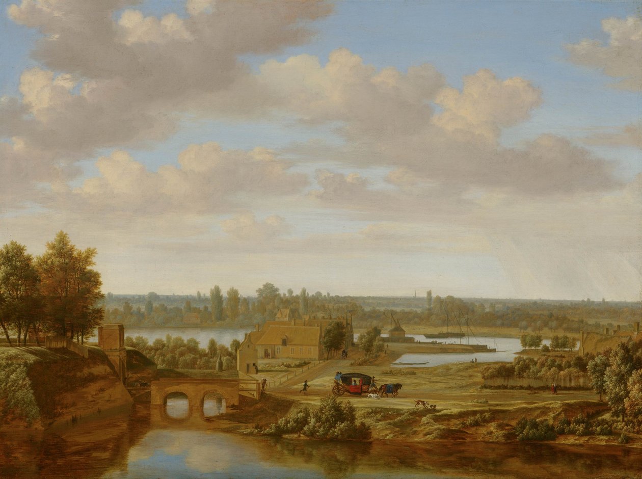 Panoráma Arnhem közelében a Rijnpoorttal alkotó: Joris van der Haagen or Hagen