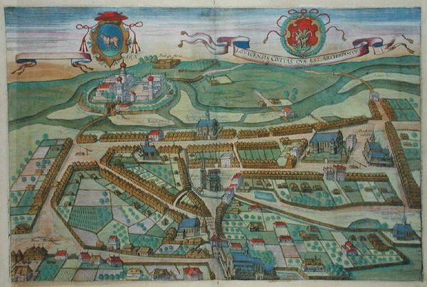 Lovicensis, Georg Braun (1541-1622) és Frans Hogenburg (1535-90) „Civitates Orbis Terrarum” című művéből, 1572 körül (színes metszet) alkotó: Joris (after) Hoefnagel