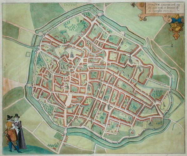 Dovay terve, Georg Braun (1541-1622) és Frans Hogenburg (1535-90) „Civitates Orbis Terrarum”-ból, 1572 körül (színes metszet) alkotó: Joris (after) Hoefnagel