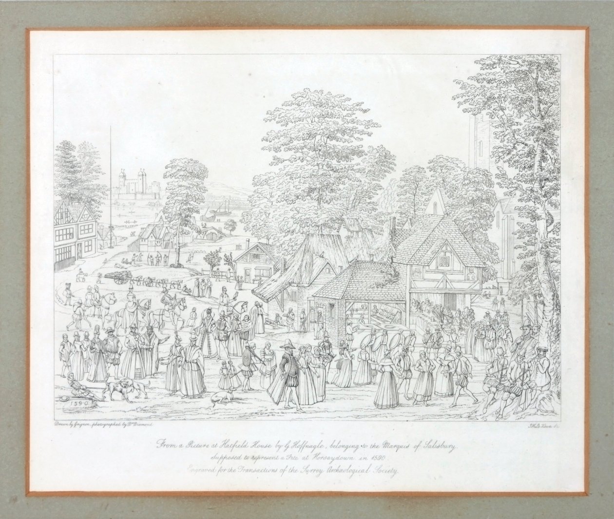 Fete Horseydownban 1590 körül alkotó: Joris Hoefnagel