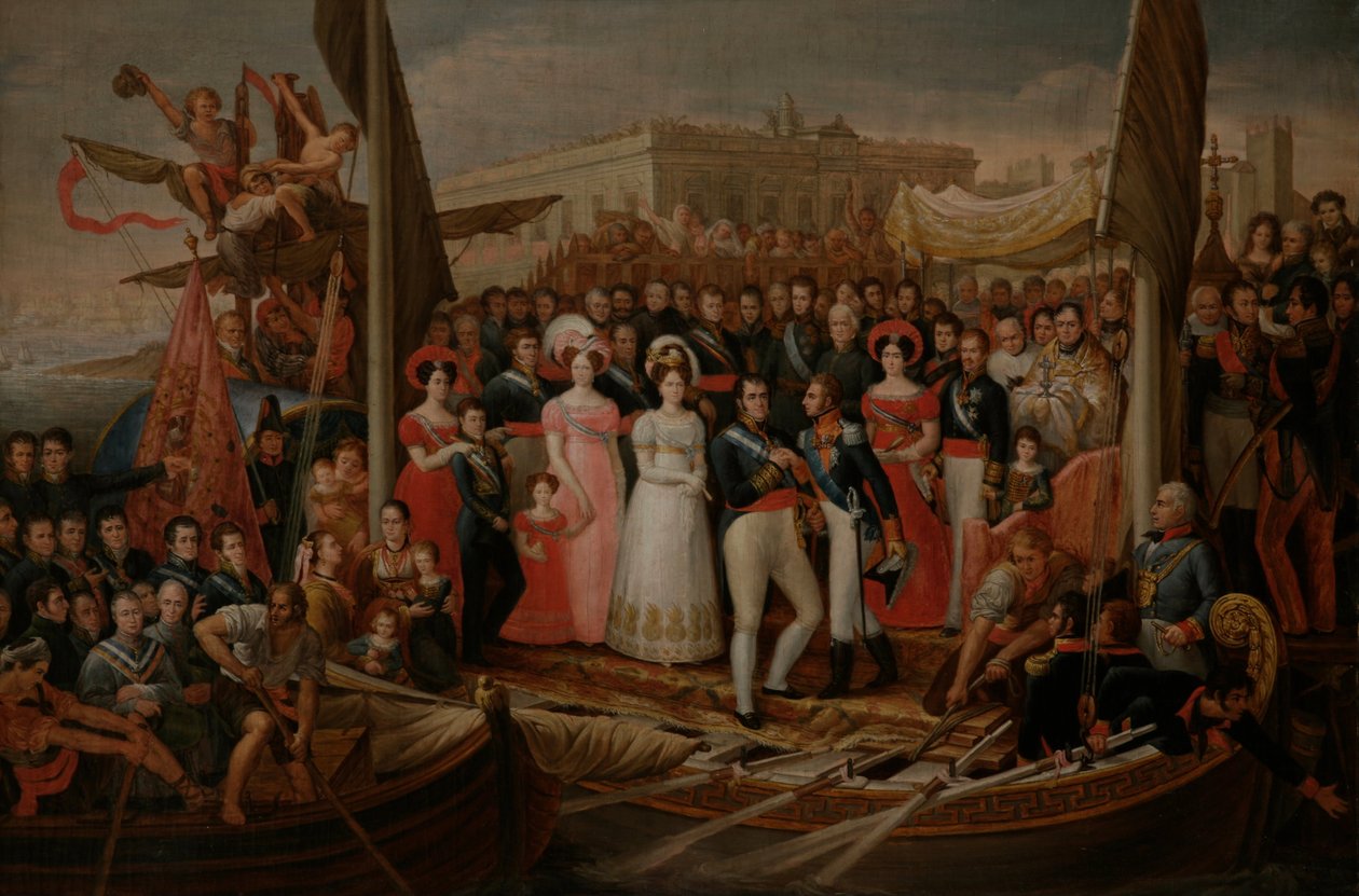Ferdinánd leszállása El Puerto de Santa Maríában alkotó: José Aparicio