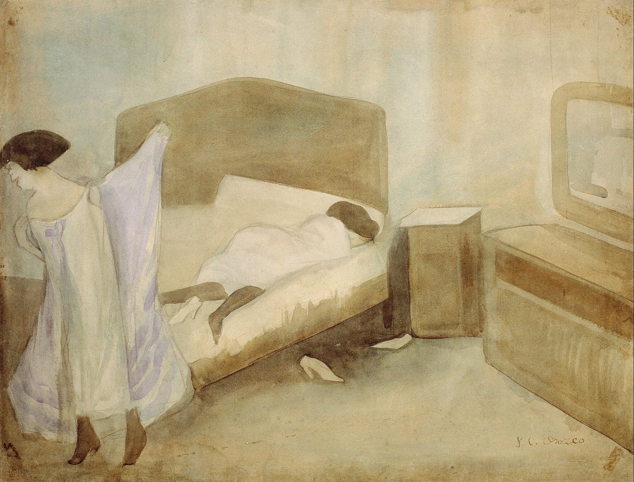 A hálószoba alkotó: José Clemente Orozco
