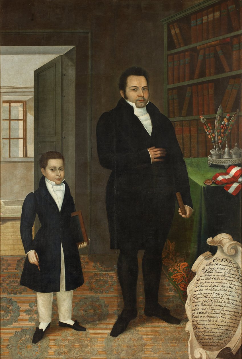 Mariano Alejo Álvarez és fia alkotó: José Gil de Castro