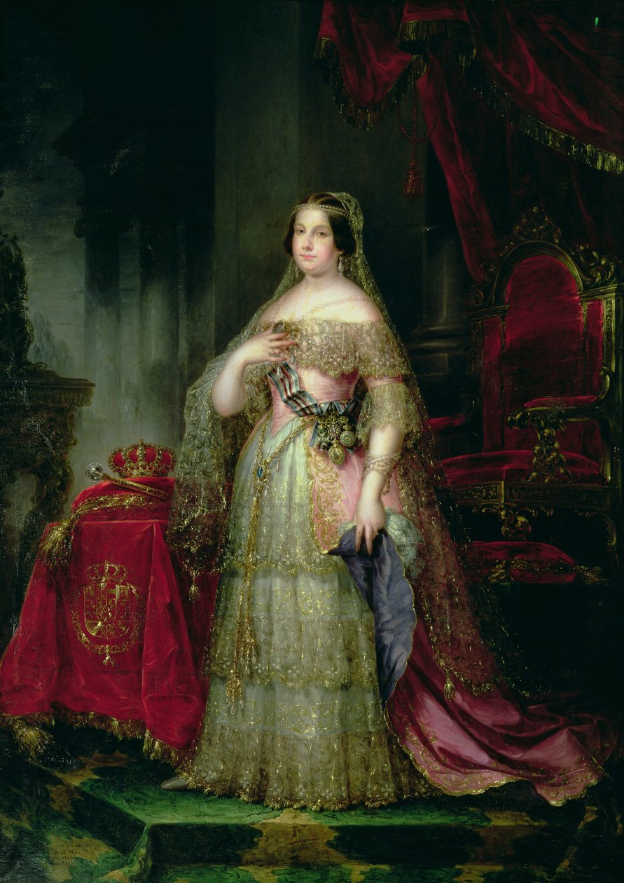 II. Izabella spanyol királynő (1830-1904). alkotó: José Gutiérrez de la Vega