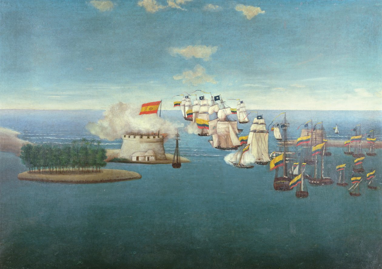 A maracaibói csata 1823. július 24-én alkotó: José María Espinosa Prieto