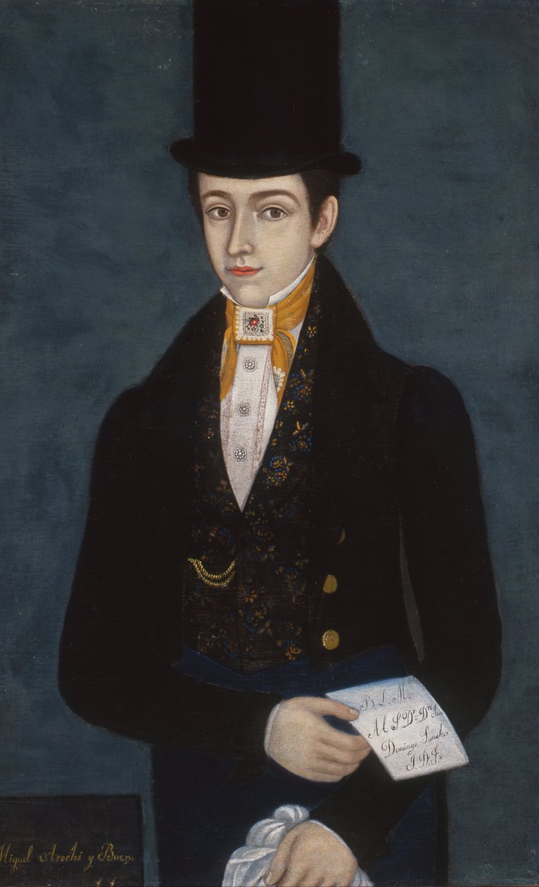 Miguel Arochi és Baeza portréja alkotó: José María Estrada