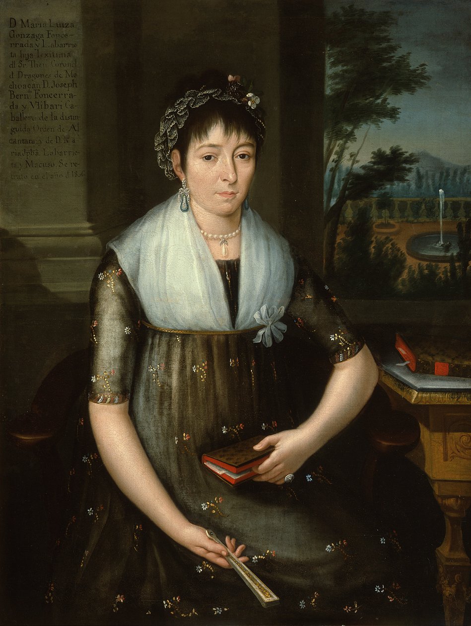 Doña María Luisa Gonzaga Foncerrada y Labarrieta portréja alkotó: José María Vázquez