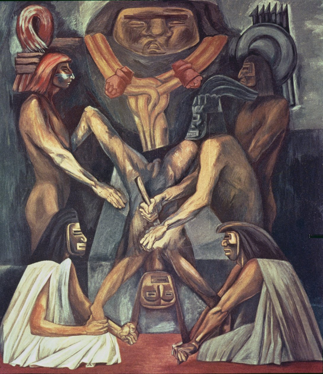 Ősi emberáldozat. Az amerikai civilizáció eposzából alkotó: José Clemente Orozco