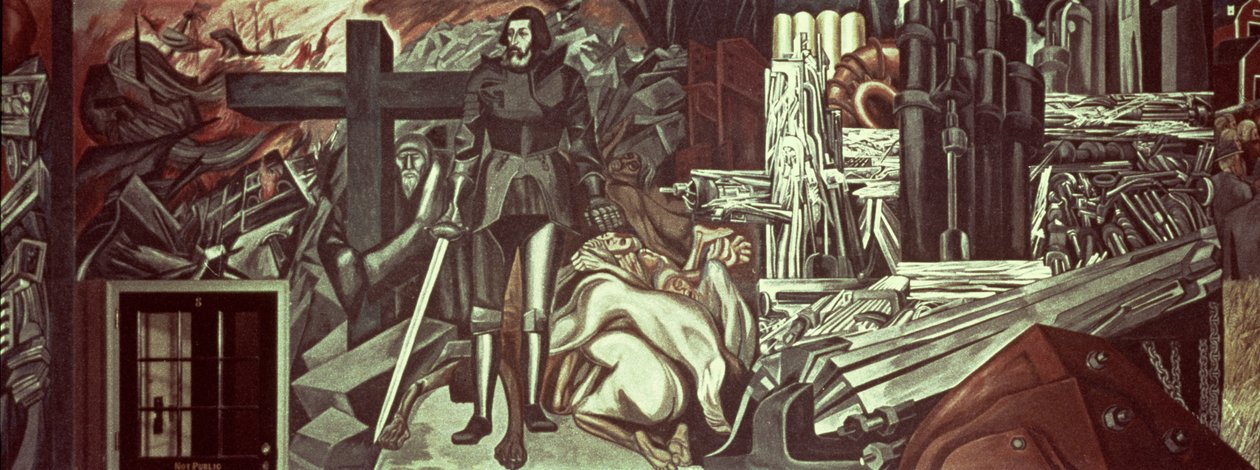 Cortez és a kereszt, Az amerikai civilizáció eposzából alkotó: José Clemente Orozco
