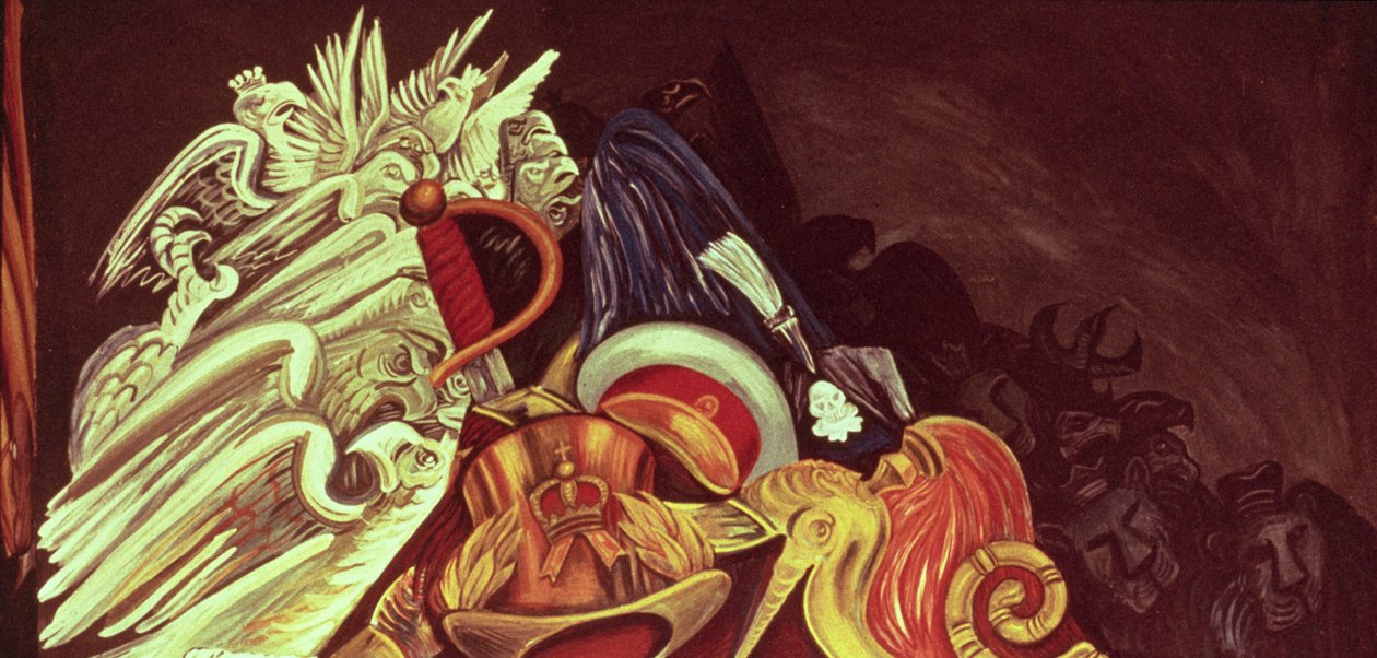 Dekoratív panel, Az amerikai civilizáció eposzából alkotó: José Clemente Orozco