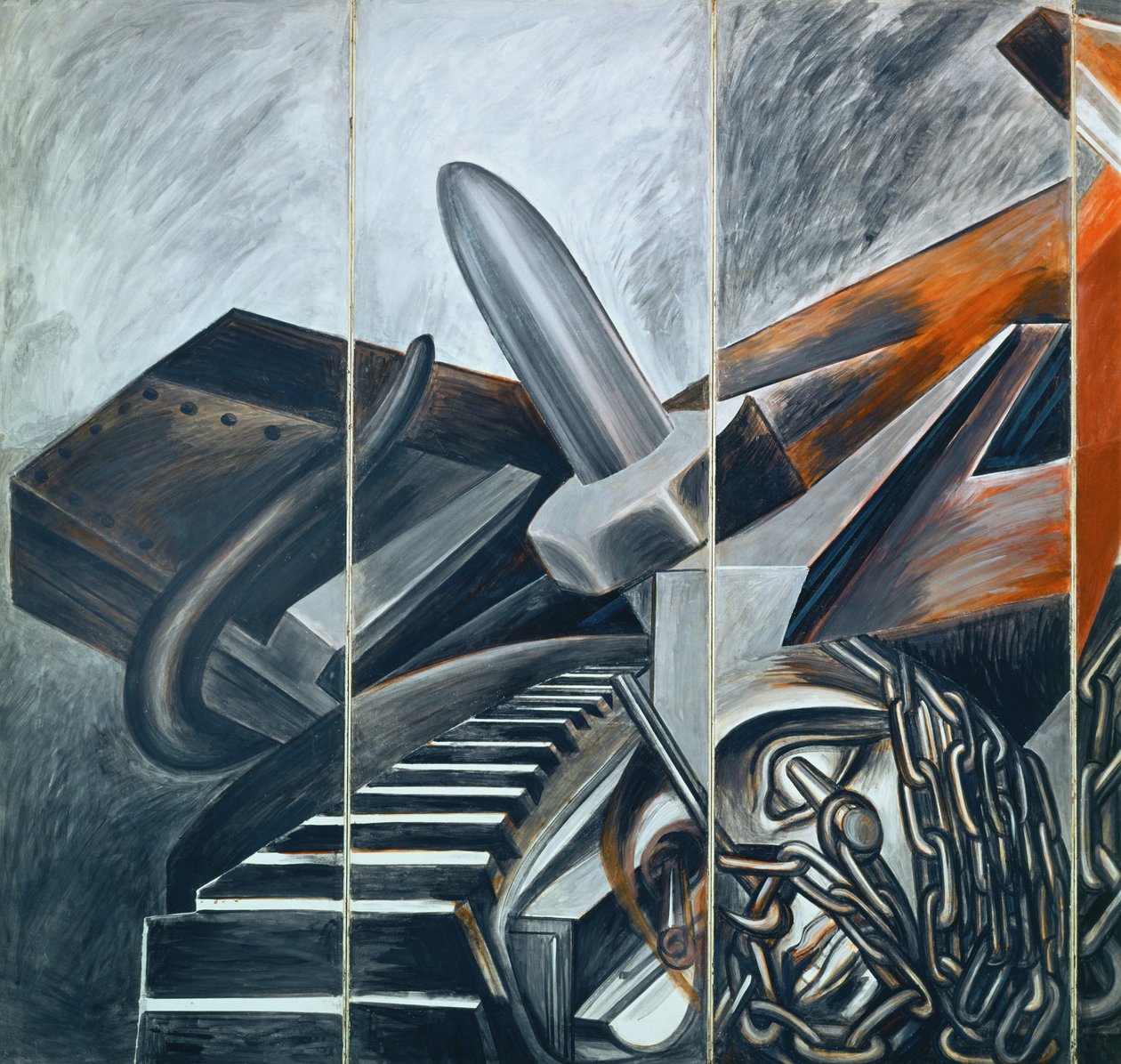 Merülő bombázó és tank alkotó: José Clemente Orozco