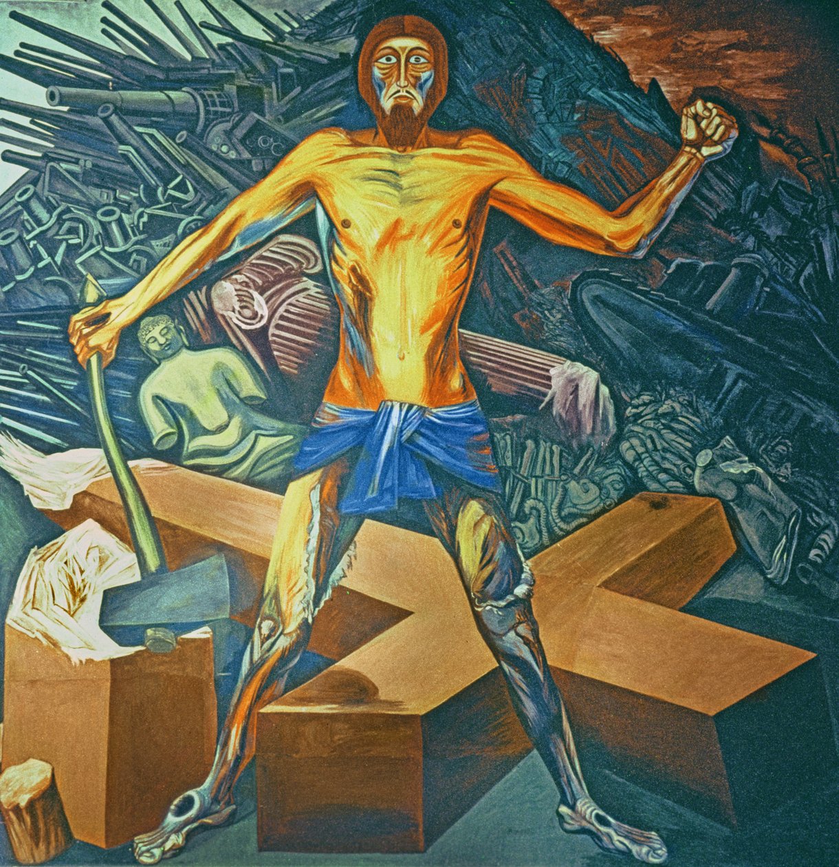 Modern Migration of the Spirit, Az amerikai civilizáció eposzából alkotó: José Clemente Orozco