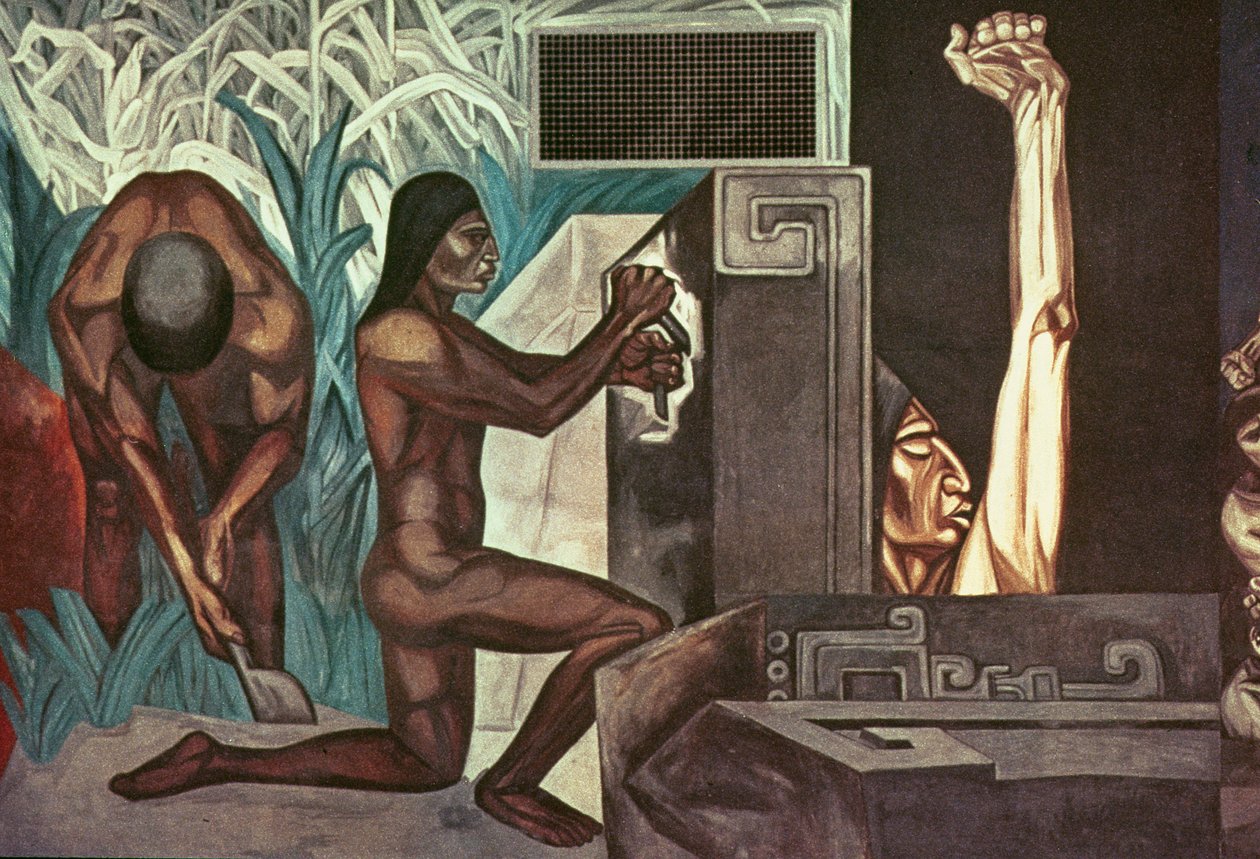 Kolumbusz előtti aranykor, Az amerikai civilizáció eposzából alkotó: José Clemente Orozco