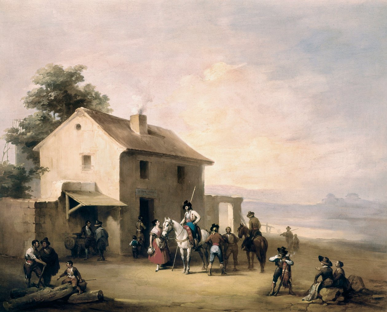 Country Inn. Jose ELBO festménye (1804-1844) alkotó: José Elbo
