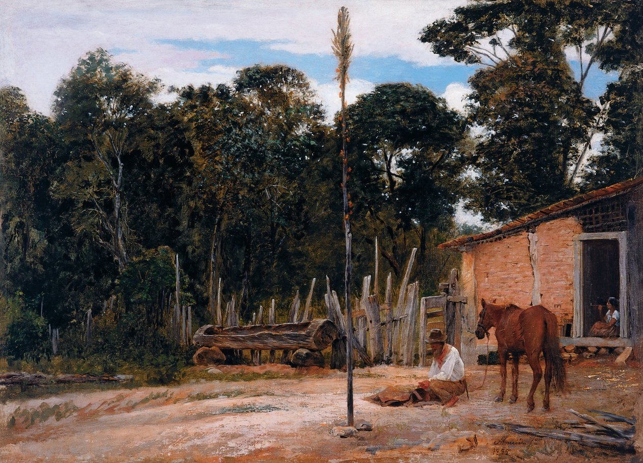 A nyereg meghúzása alkotó: José Ferraz de Almeida Júnior
