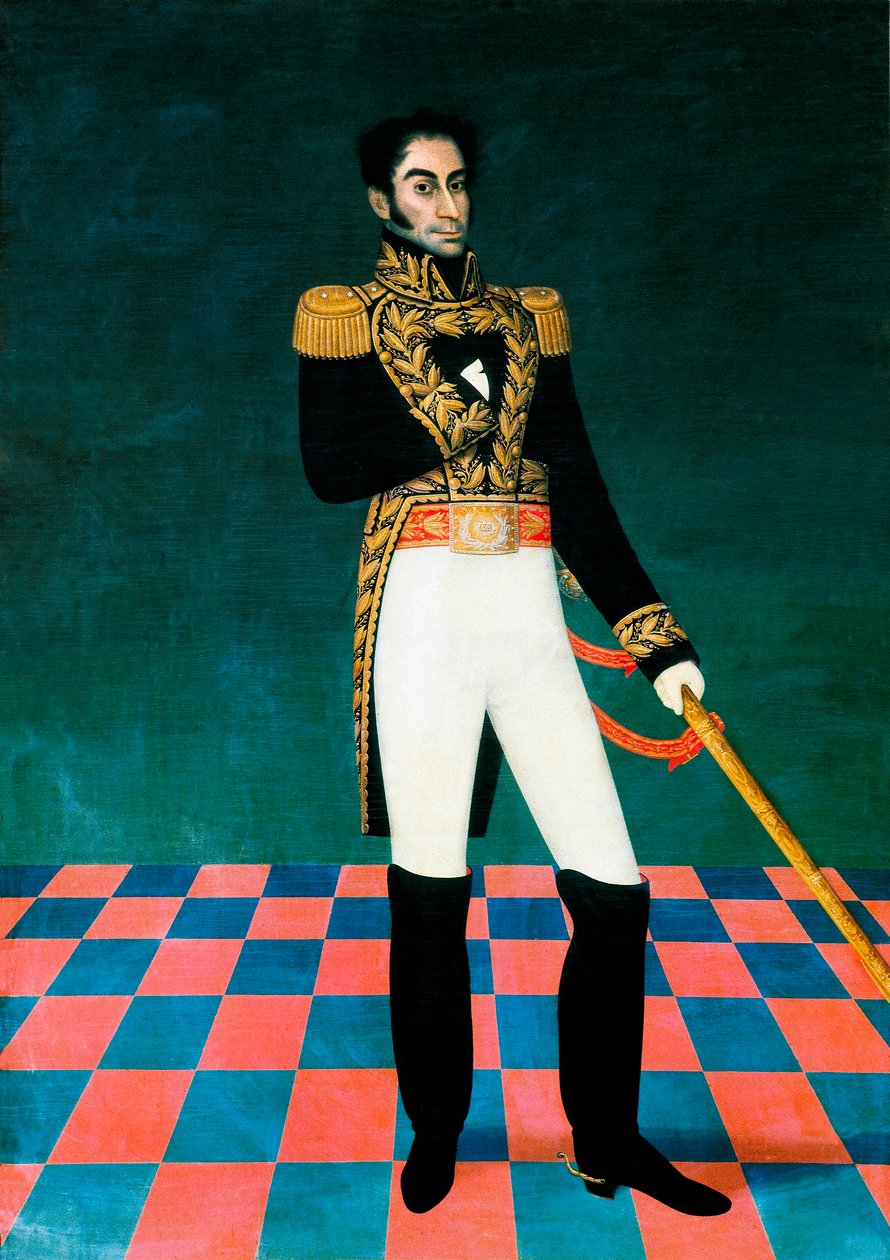 Simon Bolivar (1783-1830) venezuelai politikus és katona portréja. Jose Gil de Castro (1785-1841) festménye. 19. század. A Szabadság Háza, Sucre, Bolívia. alkotó: José Gil de Castro