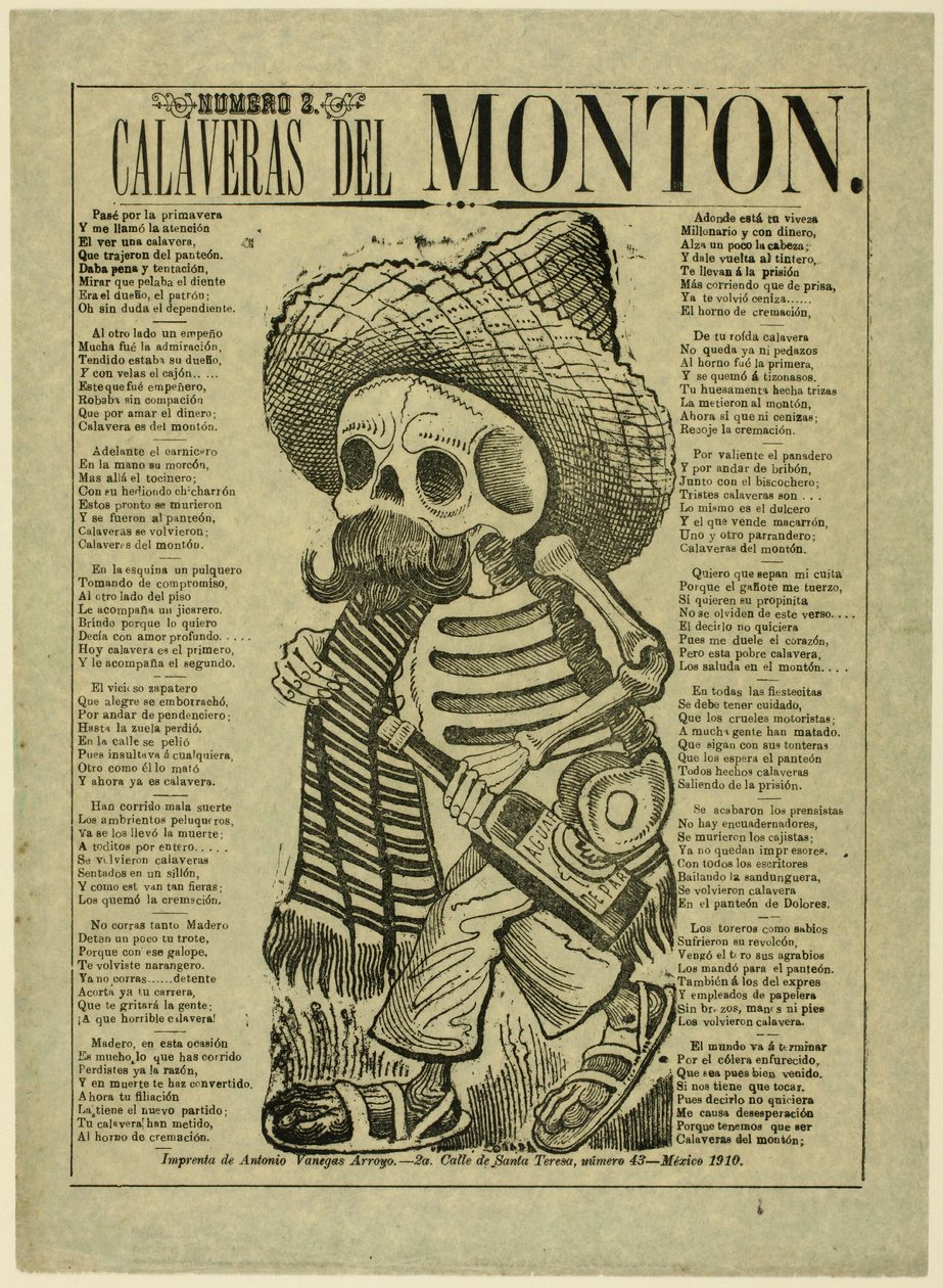 Calavera a tömegek, no. 2 alkotó: José Guadalupe Posada