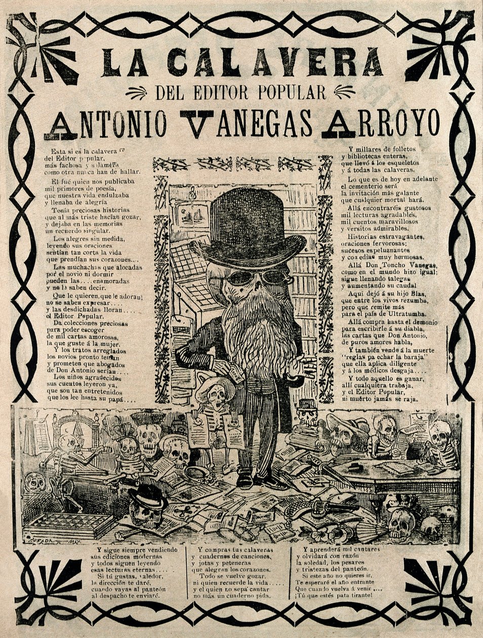 Jose Guadalupe Posada népszerű metszete alkotó: José Guadalupe Posada