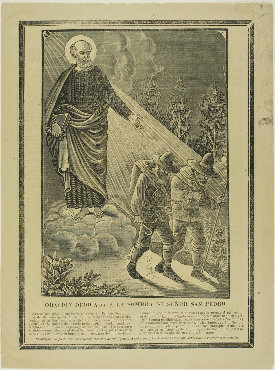 Szent Péter árnyékának szentelt ima alkotó: José Guadalupe Posada