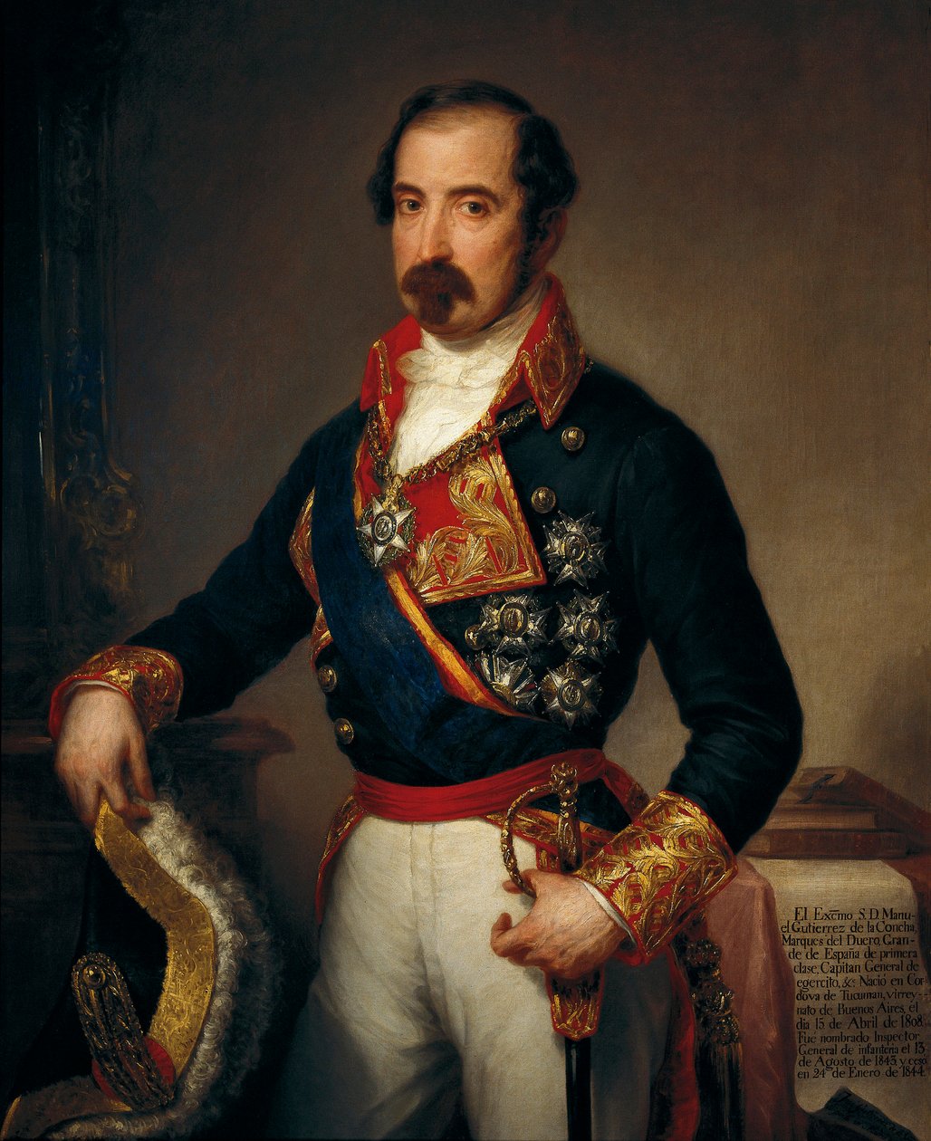 Manuel Gutierrez de la Comcha i Irigoyen (1808-1874), Duero márki portréja alkotó: José Gutiérrez de la Vega