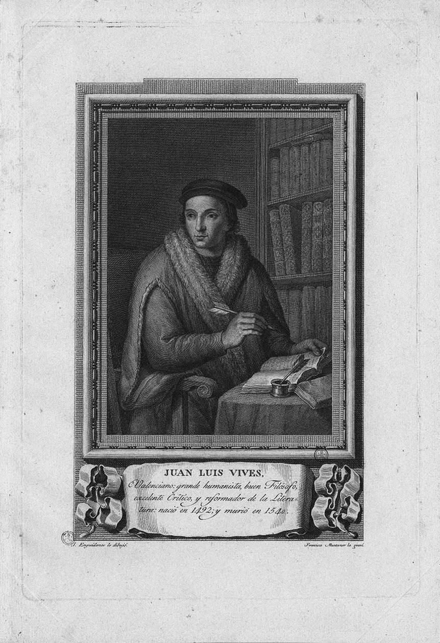 Juan Luis Vives portréja 1492-1540, 1791 alkotó: Jose Lopez Enguidanos