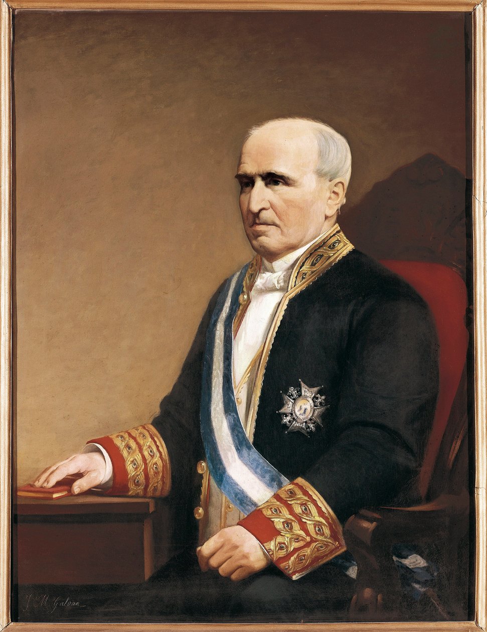 Francisco Santa Cruz politikus portréja alkotó: José María Galván y Candela