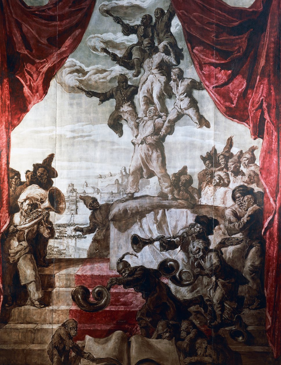 Decoration in the ballroom of Hotel Wandel in Paris, 20th century (fresco) alkotó: José María Sert