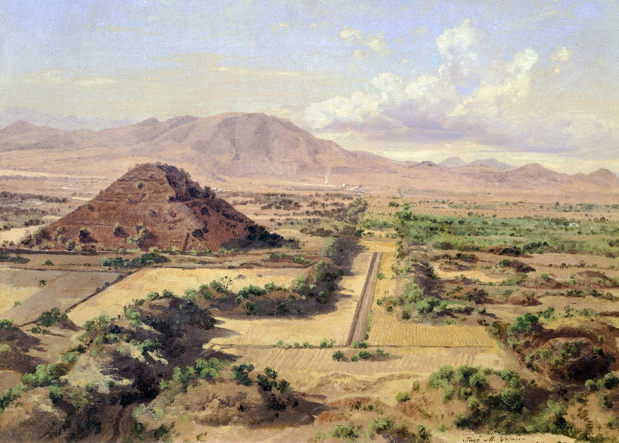 A Nap piramisa Teotihuacanban, Mexikóban alkotó: José María Velasco