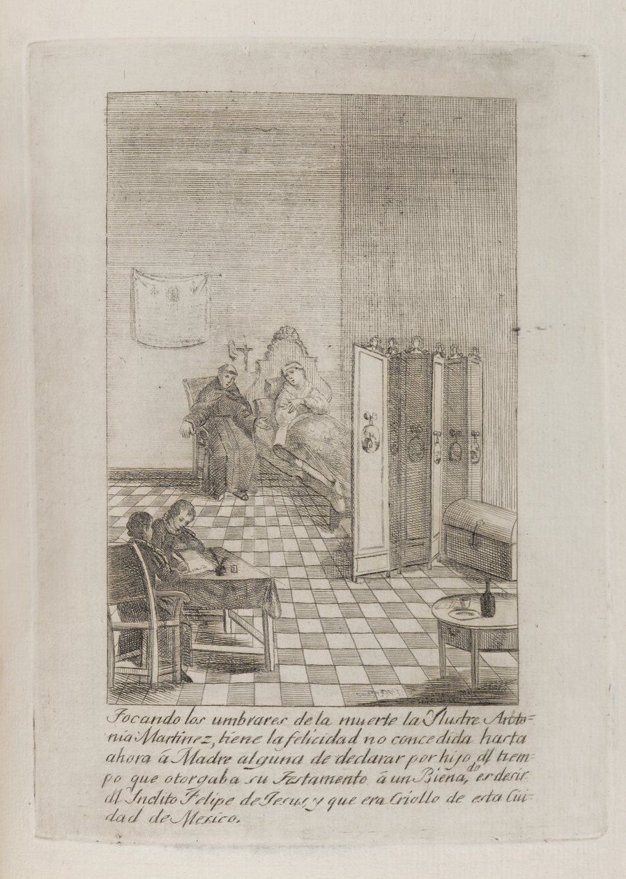 Jézus Szent Fülöp élete (San Felipe de Jesus élete) alkotó: José Montes de Oca