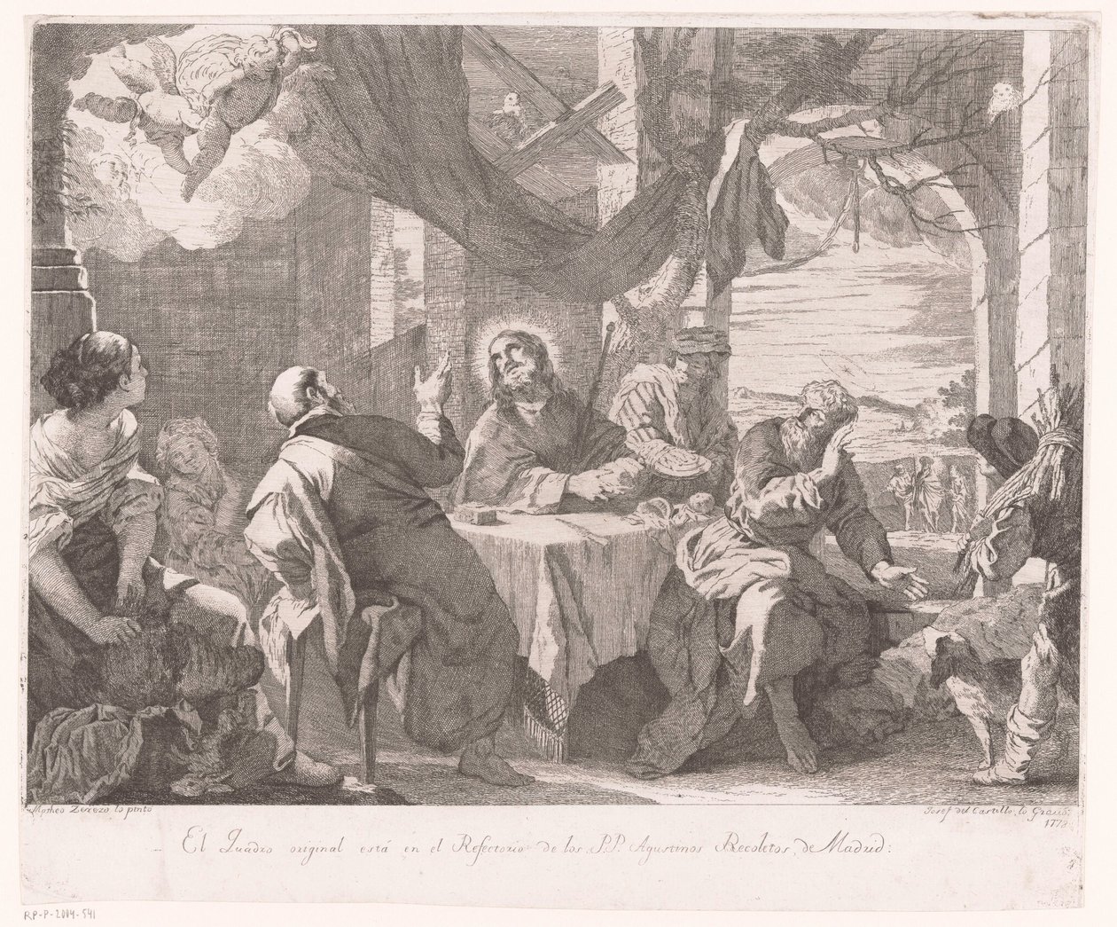 Étkezés Emmausban alkotó: José del Castillo