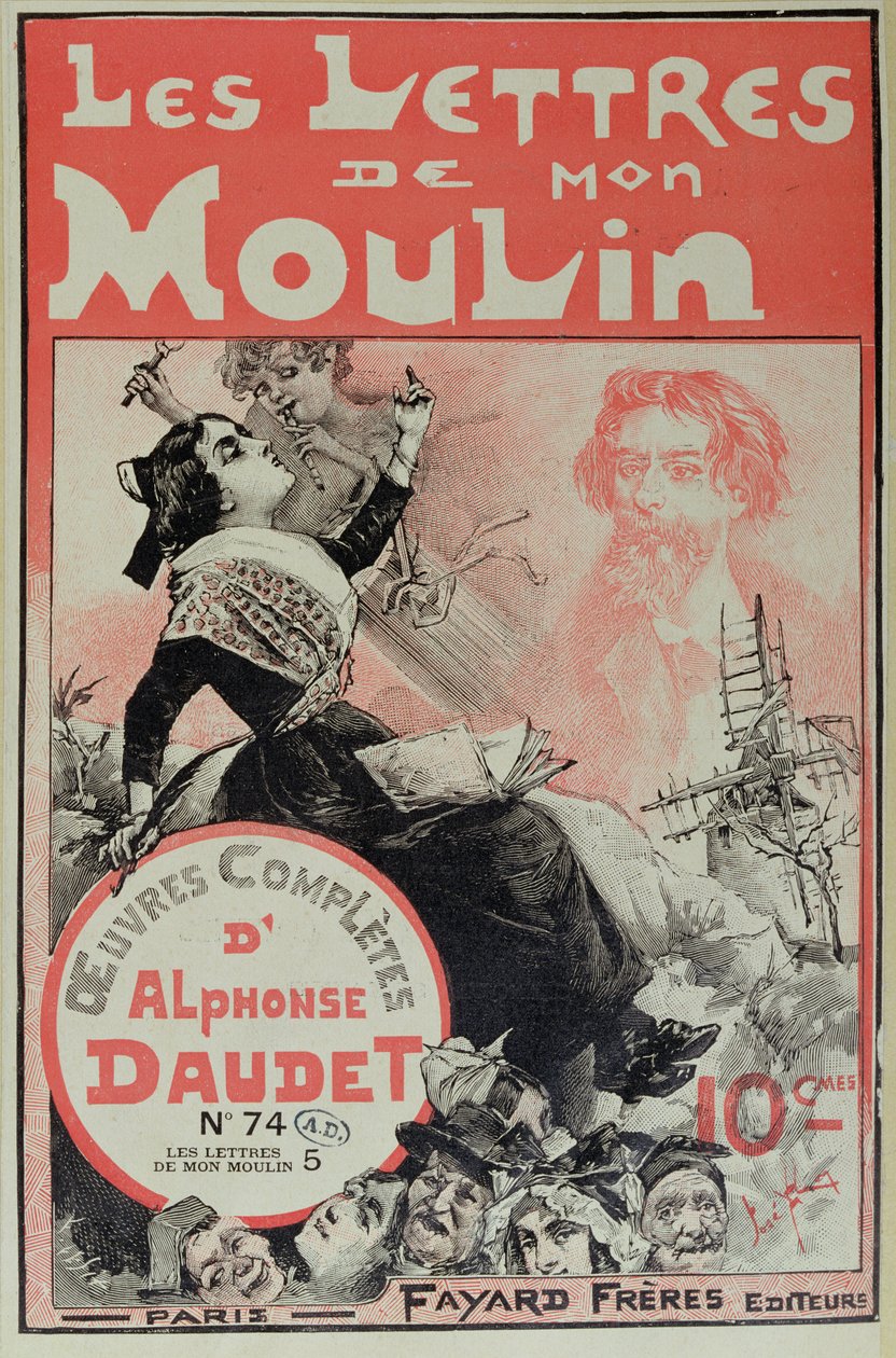 Alphonse Daudet (1840-97) "Les Lettres de Mon Moulin" című művének borítója alkotó: Jose Roy