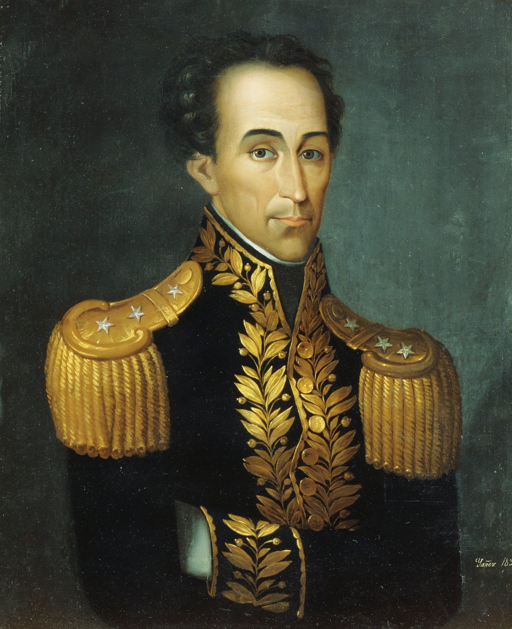 Simon Bolivar portréja, 1831 alkotó: Jose Anselmo Yanez