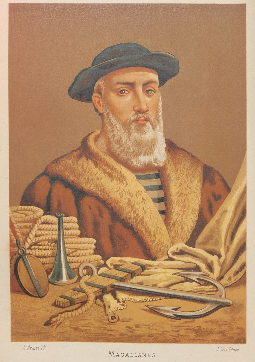 Ferdinánd Magellán portréja 1470-1521, 1879. alkotó: Jose Armet Portanell