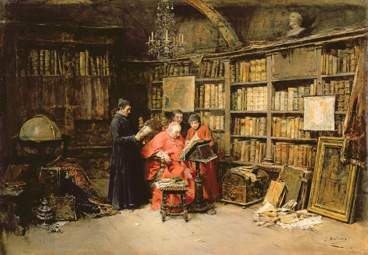 A bíboros dolgozószobájában alkotó: Jose Benlliure y Gil