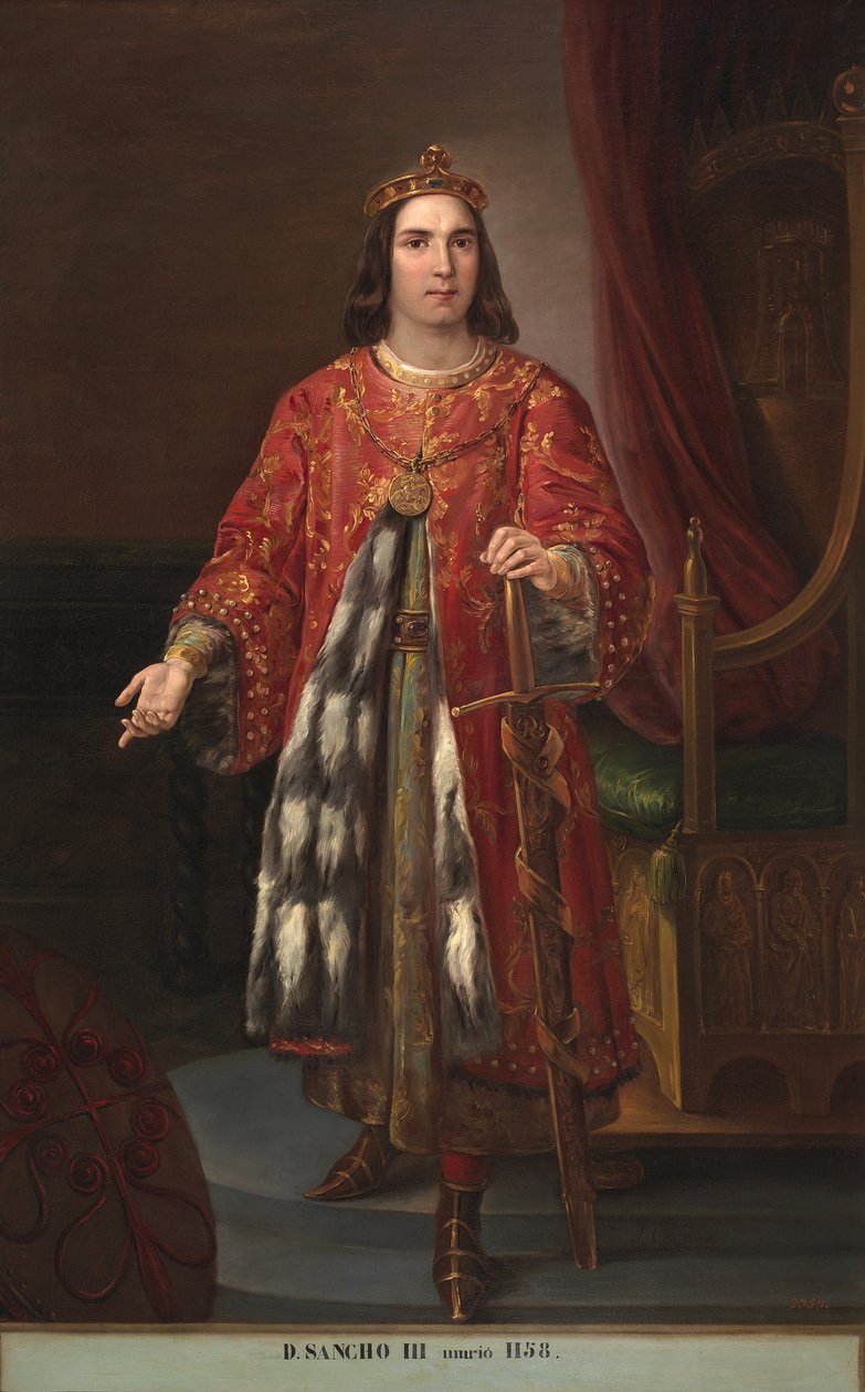 Portré du roi Sanche III de Castille (1134-1158) (III. Sancho kasztíliai király portréja) Jose Castelaro y Perea (1800-1873) festménye 1850 Palais de las Cortes, Madrid alkotó: José Castelaro y Perea