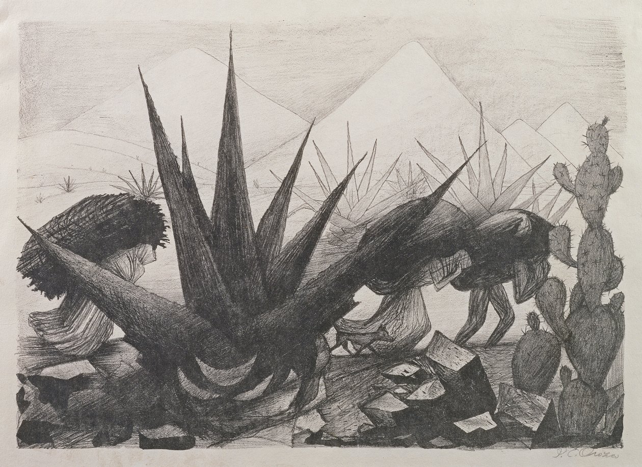 Indiánok és Magny Plants alkotó: José Clemente Orozco