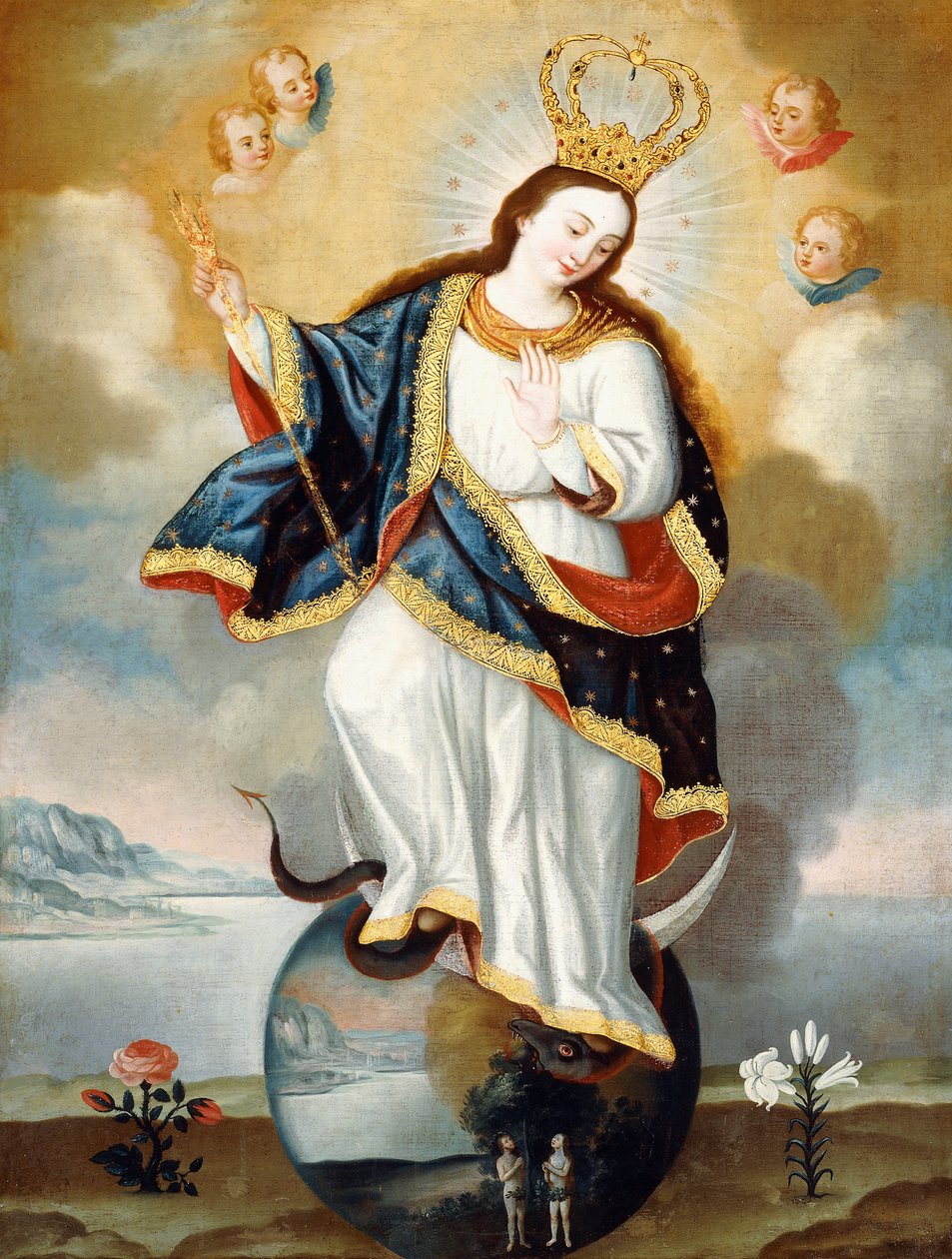 Quitói Apokaliptikus Szűz, 1775 körül (olaj, vászon) alkotó: Jose Cortez de Alcocer