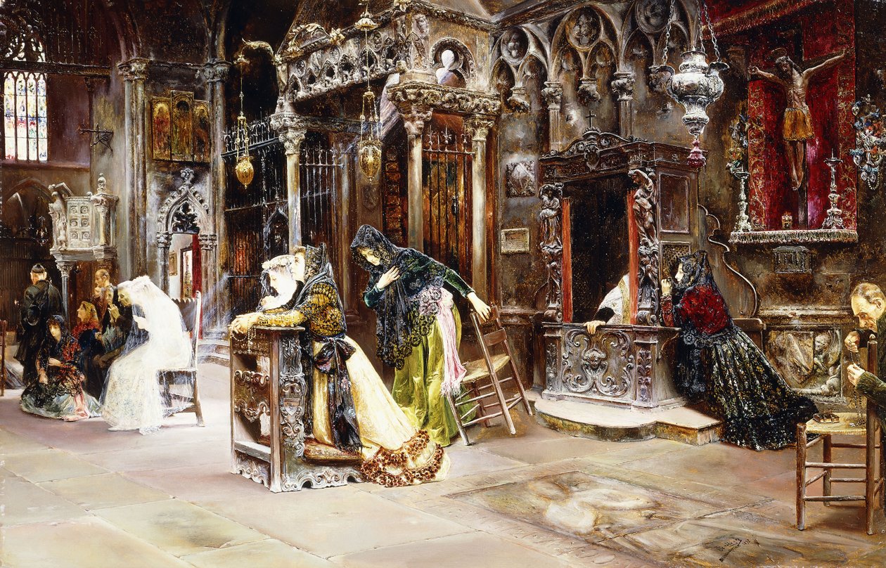 A hitvallás, 1893 alkotó: Jose Gallegos Arnosa