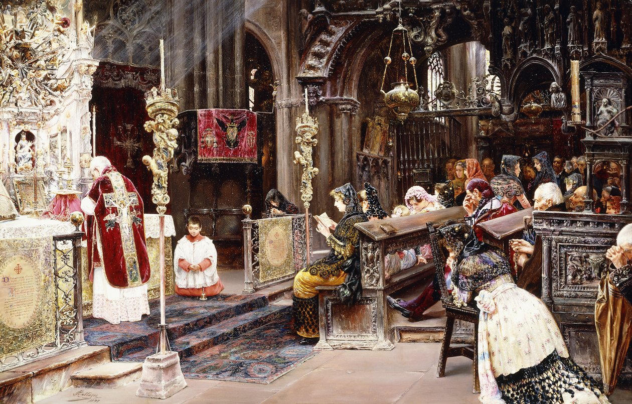 A szentmise, 1859 alkotó: Jose Gallegos Arnosa