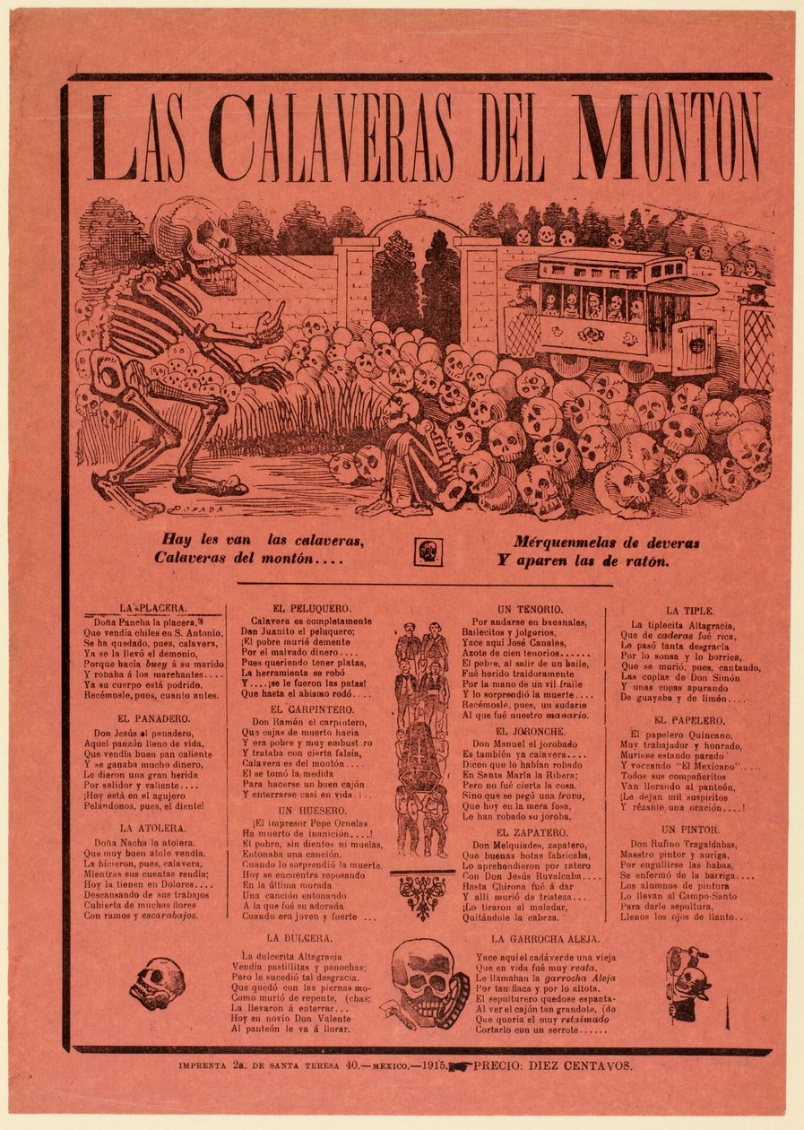 Calavera der Massen alkotó: José Guadalupe Posada