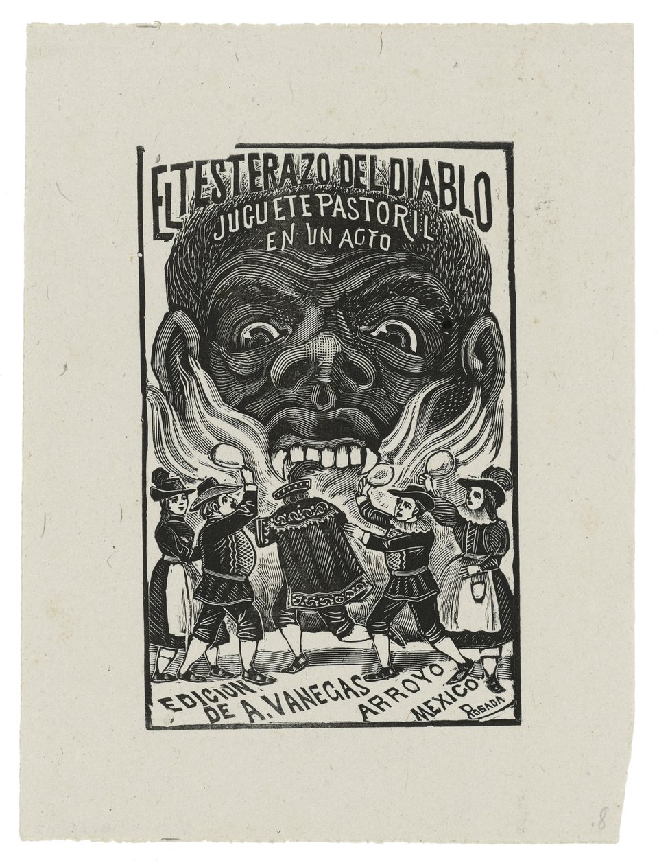 El Testarazo del Diablo, 1900 körül, nyomtatás 1942 (metszet) alkotó: José Guadalupe Posada