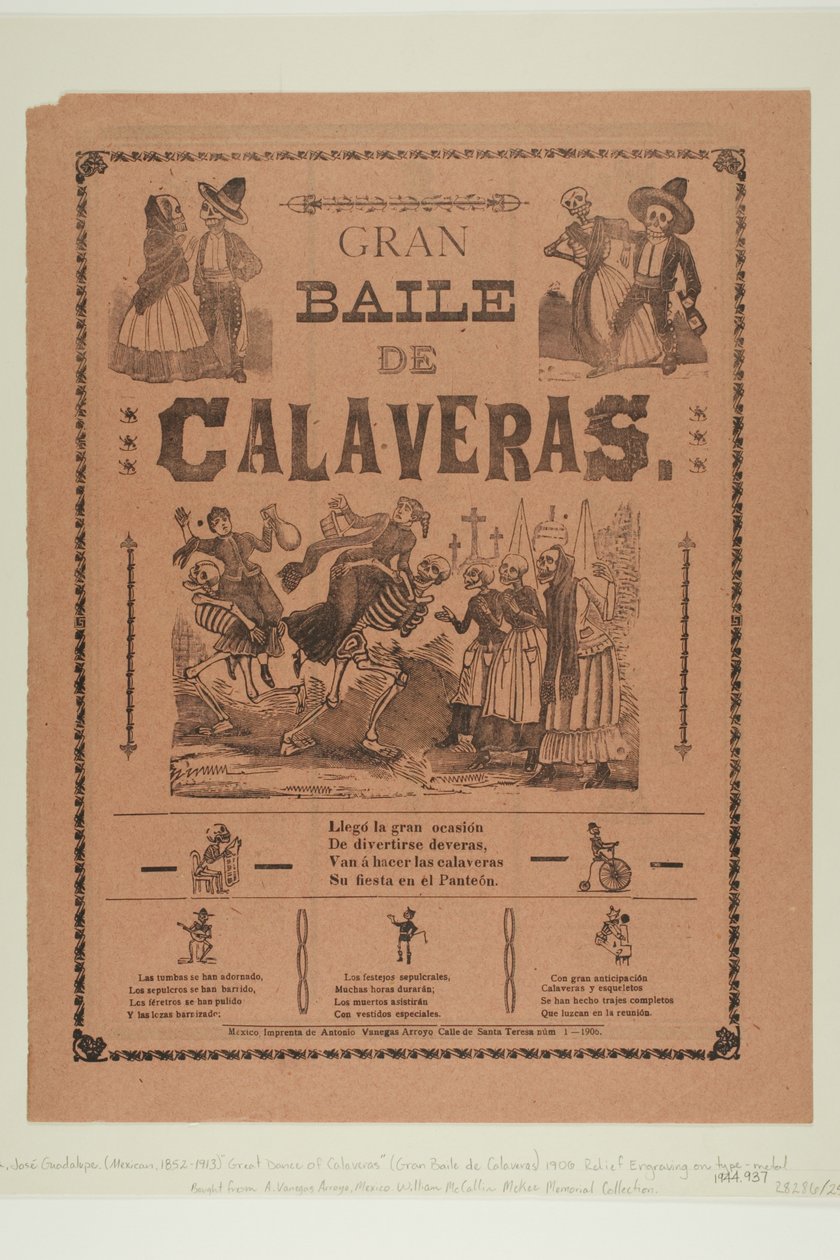 Großer Ball der Calaveras alkotó: José Guadalupe Posada