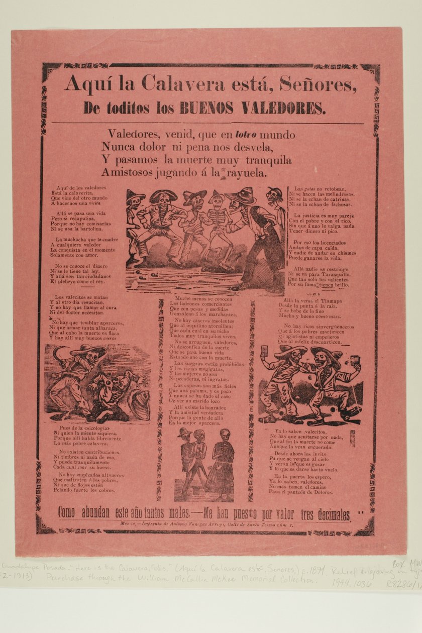 Hier sind die Calavera-Leute, alle guten Verteidiger alkotó: José Guadalupe Posada