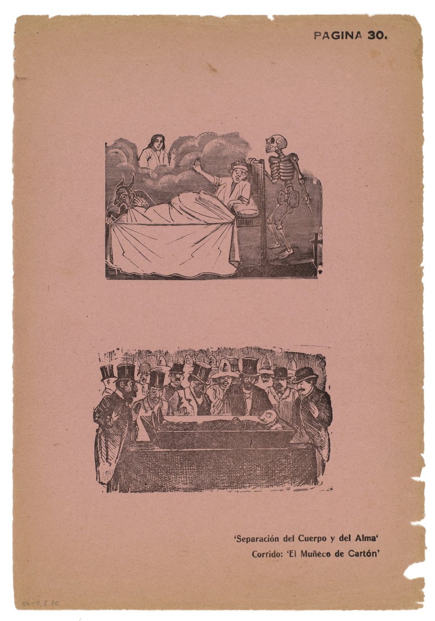 Test és lélek szétválasztása (metszet) alkotó: José Guadalupe Posada